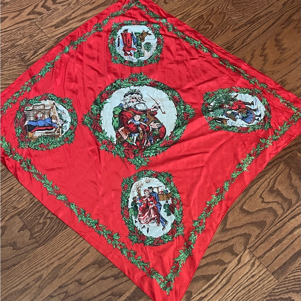 Vintage Japanese Silk holiday scarf